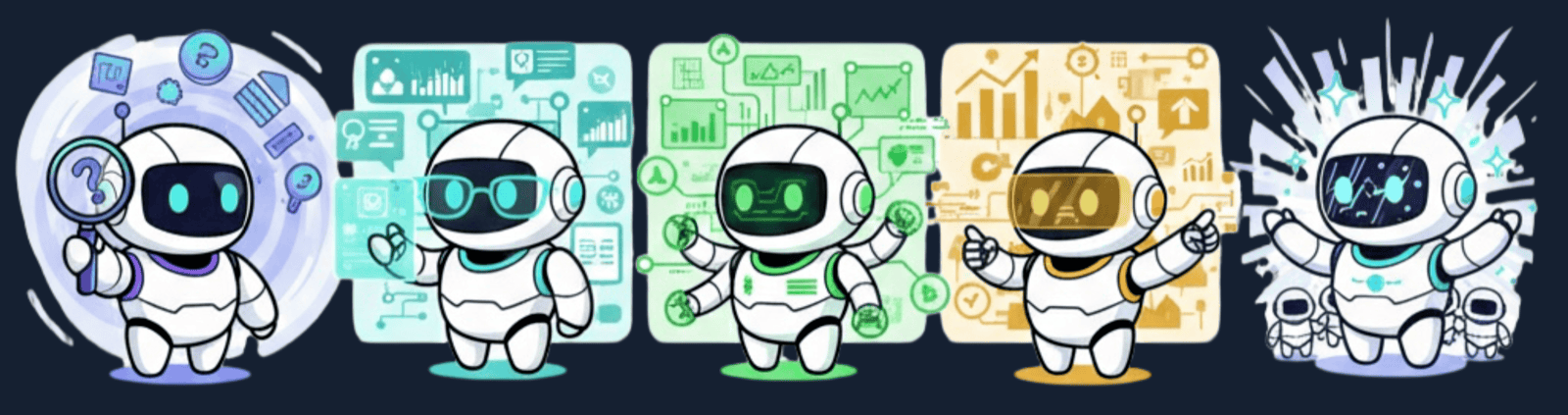 AI Agents - PICO, MILO, KORA, ZENO, REX